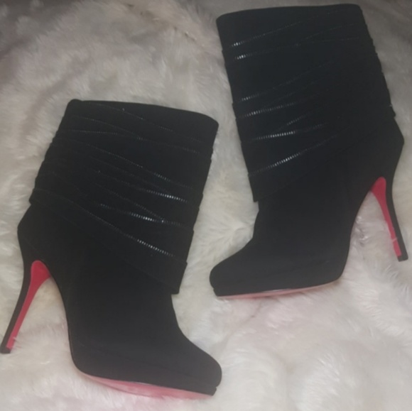 ×SOLD ON MERC× Red bottom zipper boots! NWOT! - Picture 7 of 8